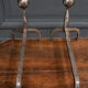 Pair of 1930 modernist chenets decorated with a ball