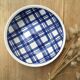 6 assiettes creuses écossais bleu