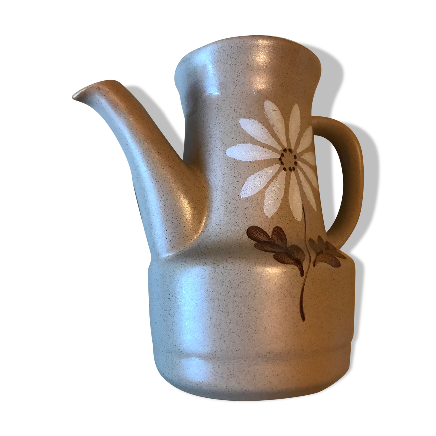 Flowered coffee maker Art Nouveau "Autumn" manufacture St-Amand