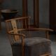 Armchair by Fritz Hansen, Model 1590, Elm & Lambswool, Scandinavian Modern, 1940s