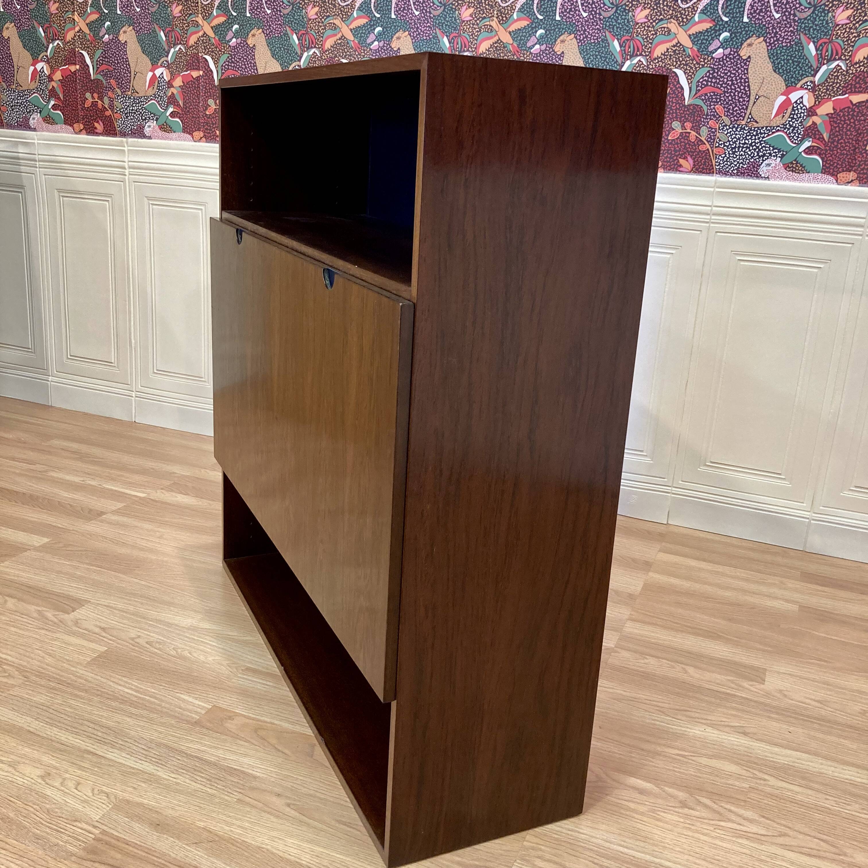 1950s Scandinavian design wall-mounted desk.