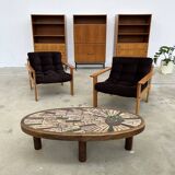 Vallauris oval ceramic coffee table