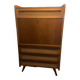 Vintage wooden and rattan secretary