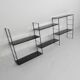 Vintage modular wall rack, wall unit, 1960s