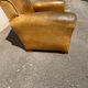 Fauteuil club cuir havane vintage