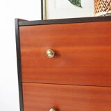 Retro drawers and with a neat black trim and gold knobs