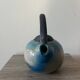 Handcrafted blue raku ceramic teapot – high handle Japanese design