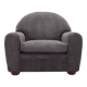 Grey velour armchair, Italian design, 1980s, production: Italy