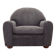 Grey velour armchair, Italian design, 1980s, production: Italy