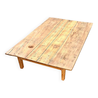Brutalist rustic farmhouse coffee table