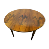Scandinavian round extensible table rosewood wooden