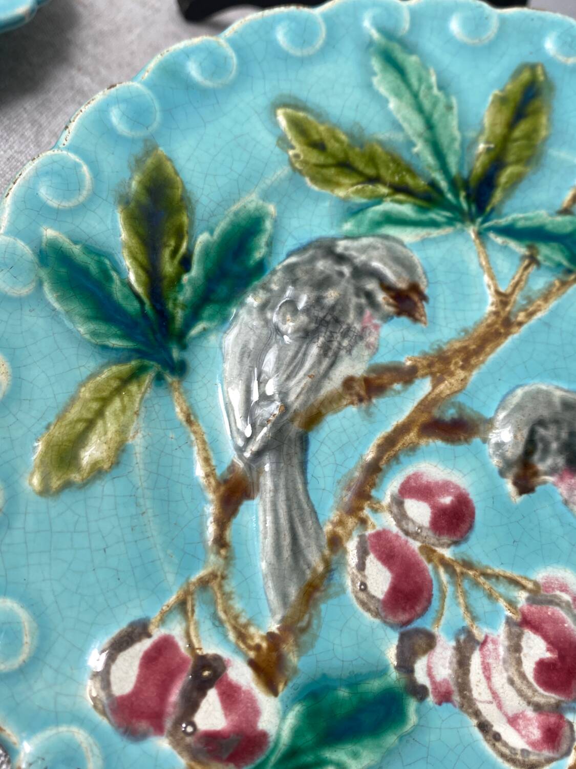 Sarreguemines majolica plates