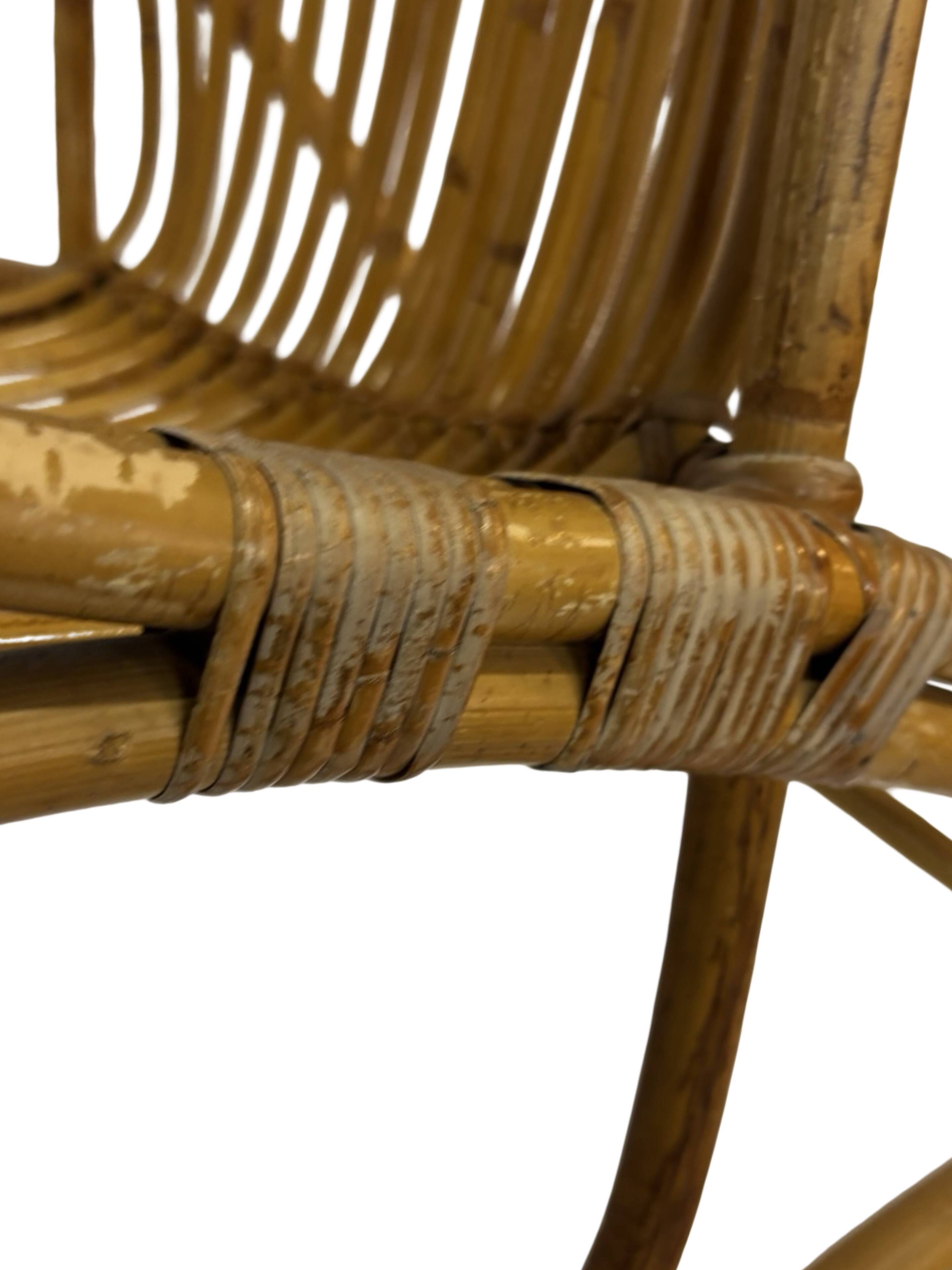 Vintage Rattan Chair Dirk Van Sliedregt Rohe Noordwolde 1960