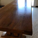 Dining table vintage solid wood refectory