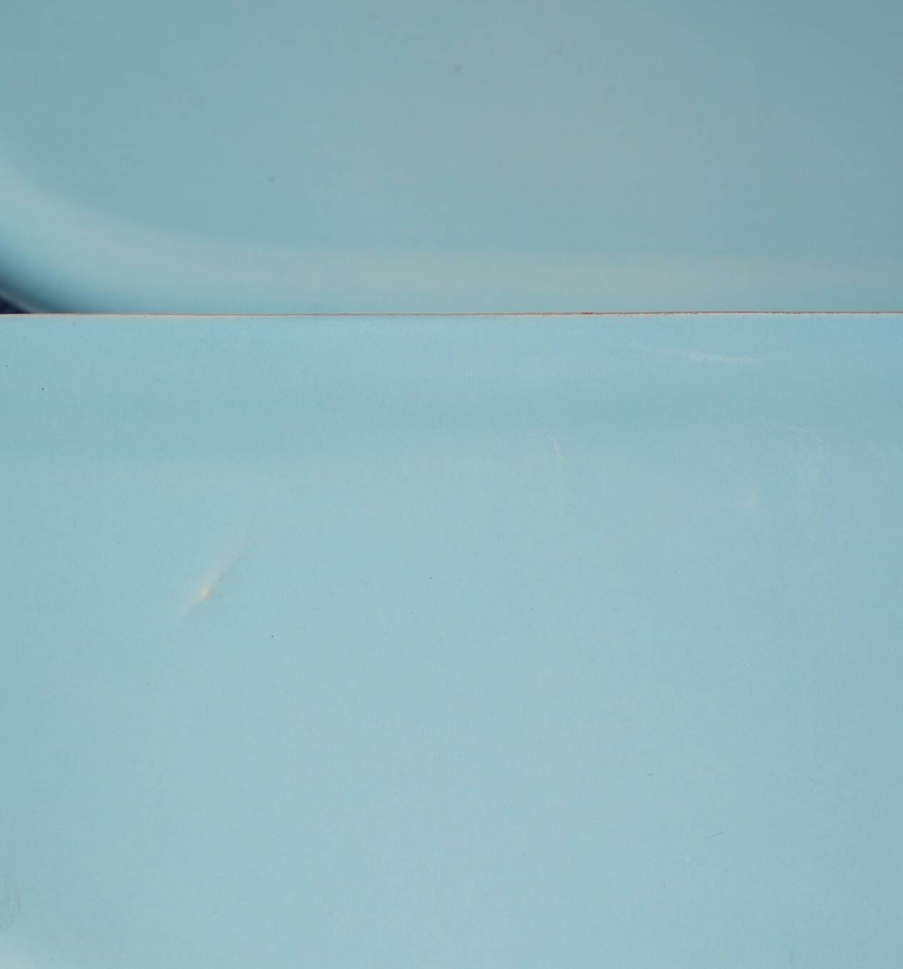 Set of 2 blue porcelain shelves, Porcher 1960