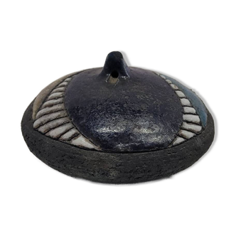 Boîte vintage en raku signée T.Tamis