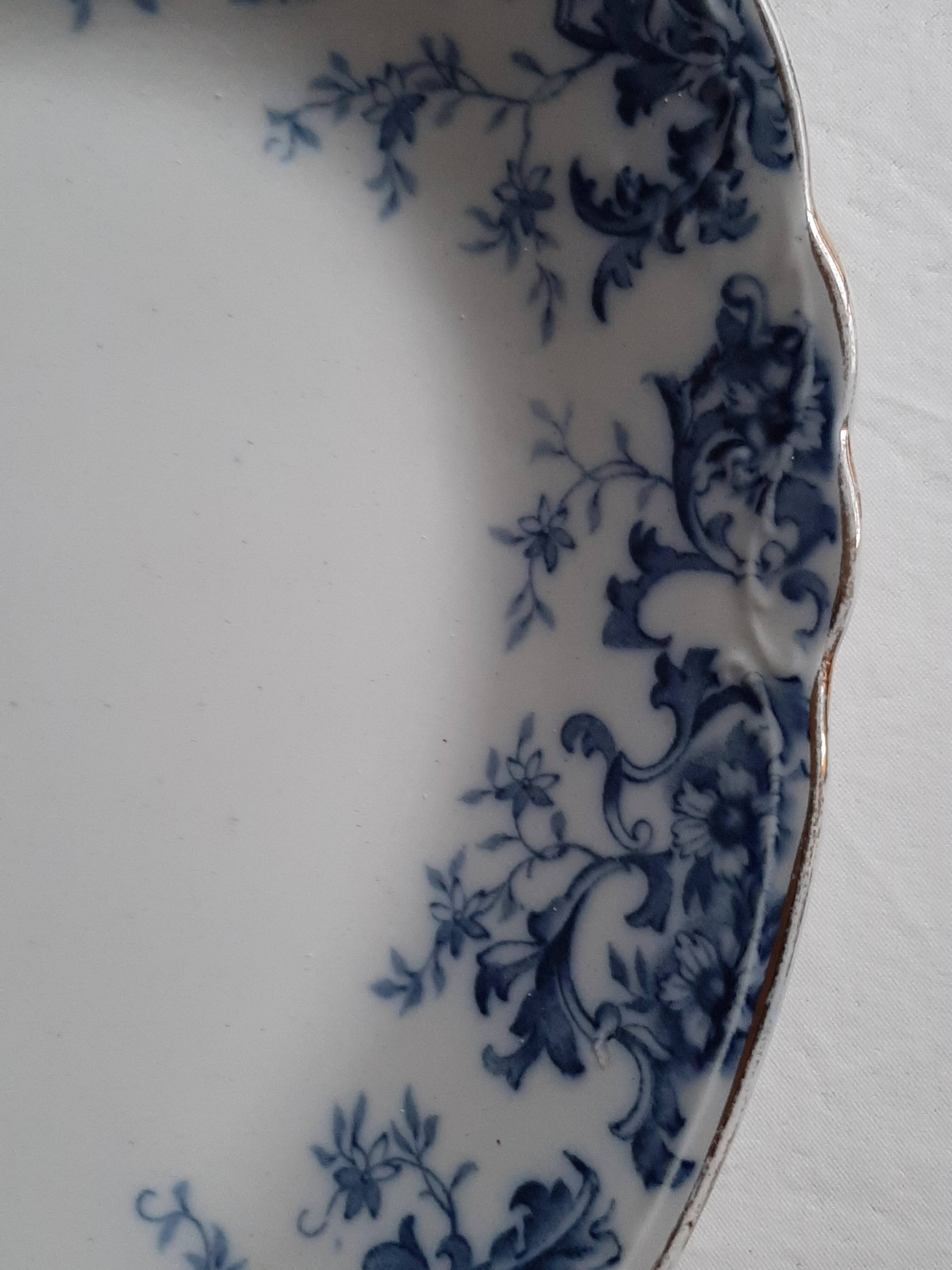 Large late 19th century English dish Tunstall W. ADAMS & Co 'Gloria'