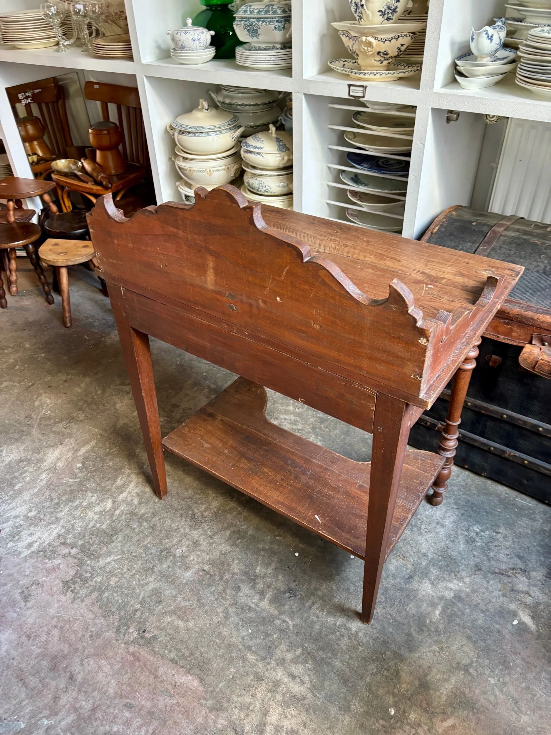 Dresser, dark wood vanity