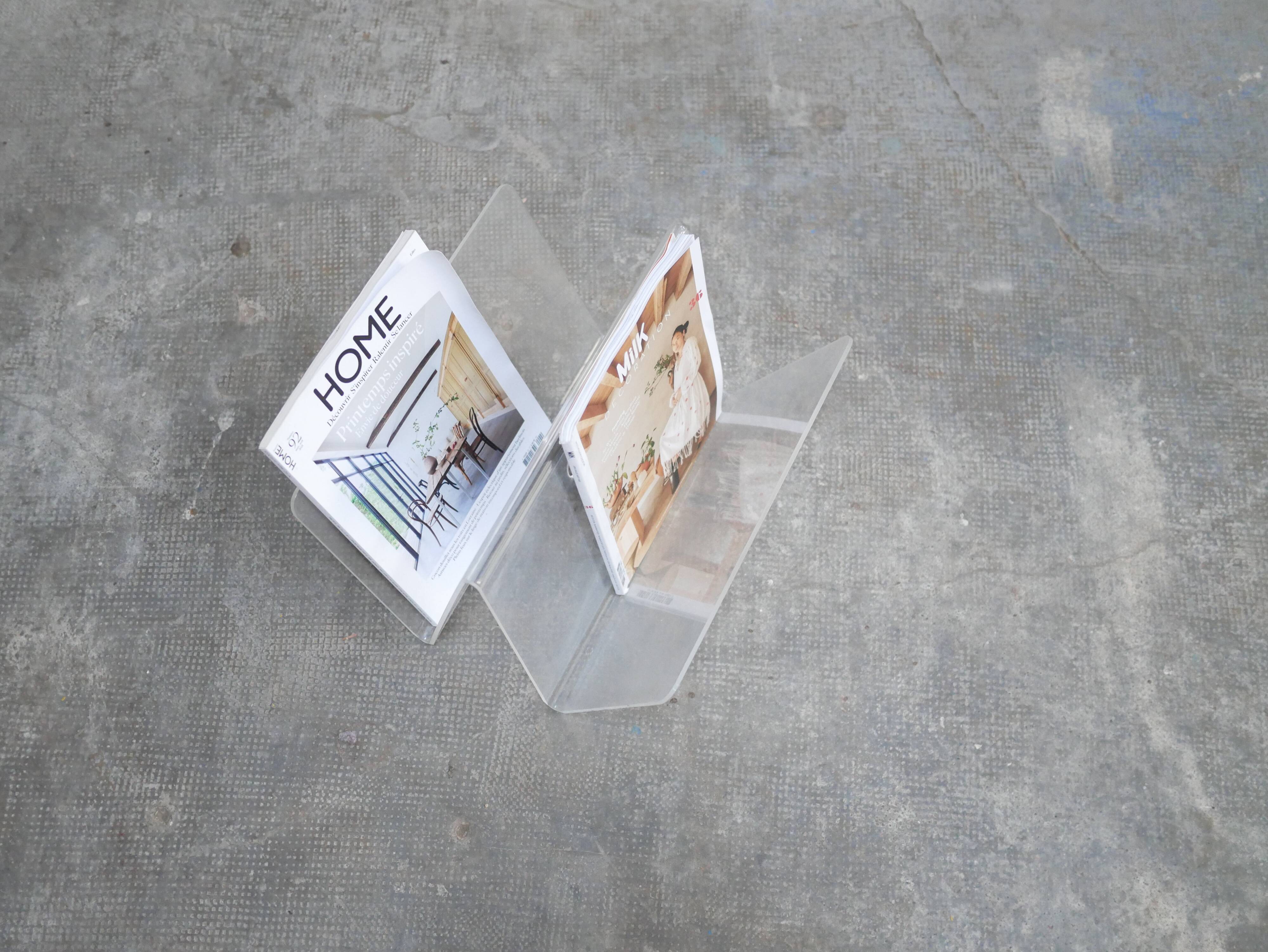 Vintage Plexiglas magazine holder