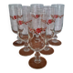 6 Luminarc champagne flutes from the 1970s.