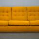 20th century, yellow Atlantis three-seater sofa, 1960s