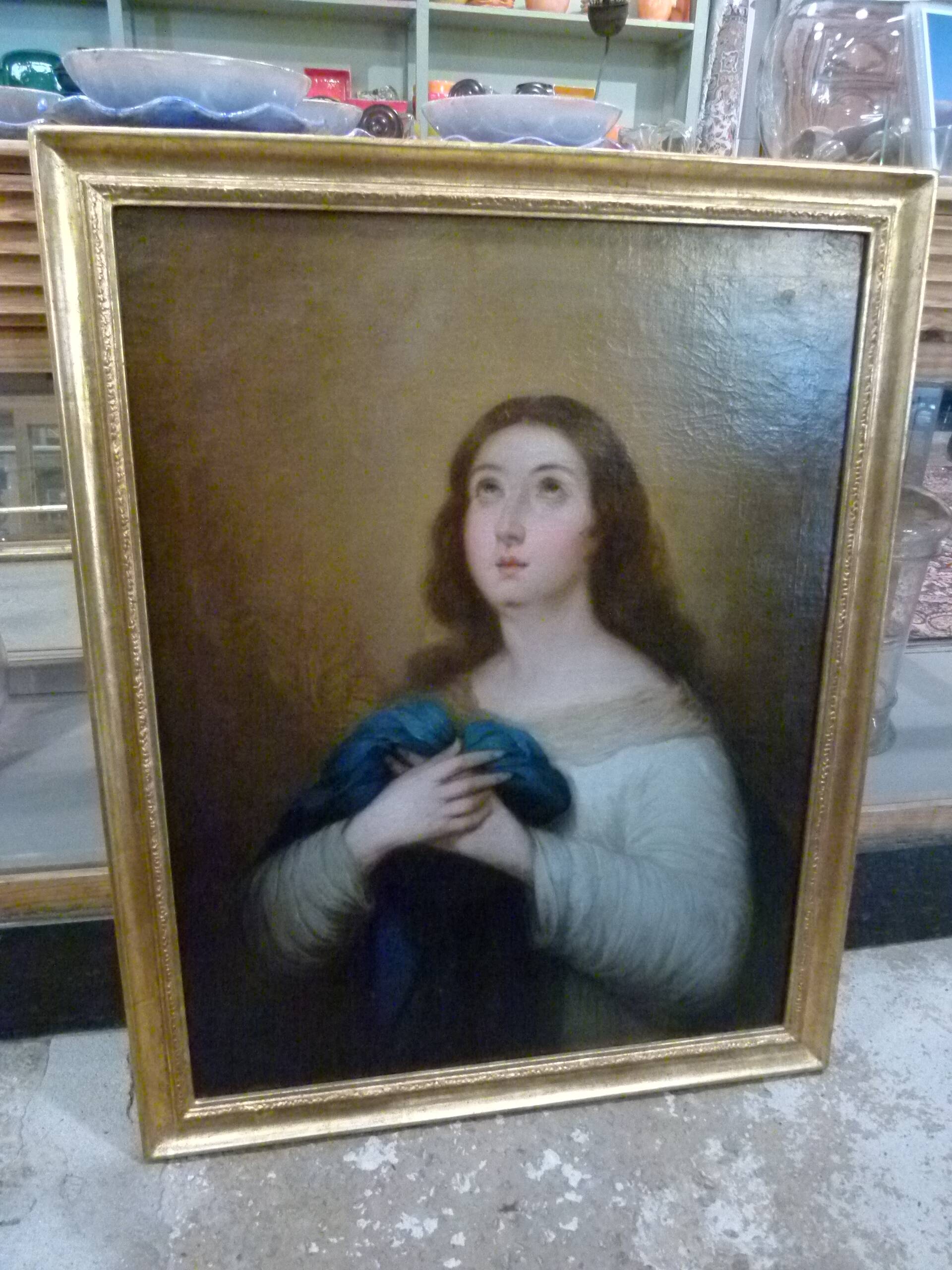 Religious oil painting. 19th century