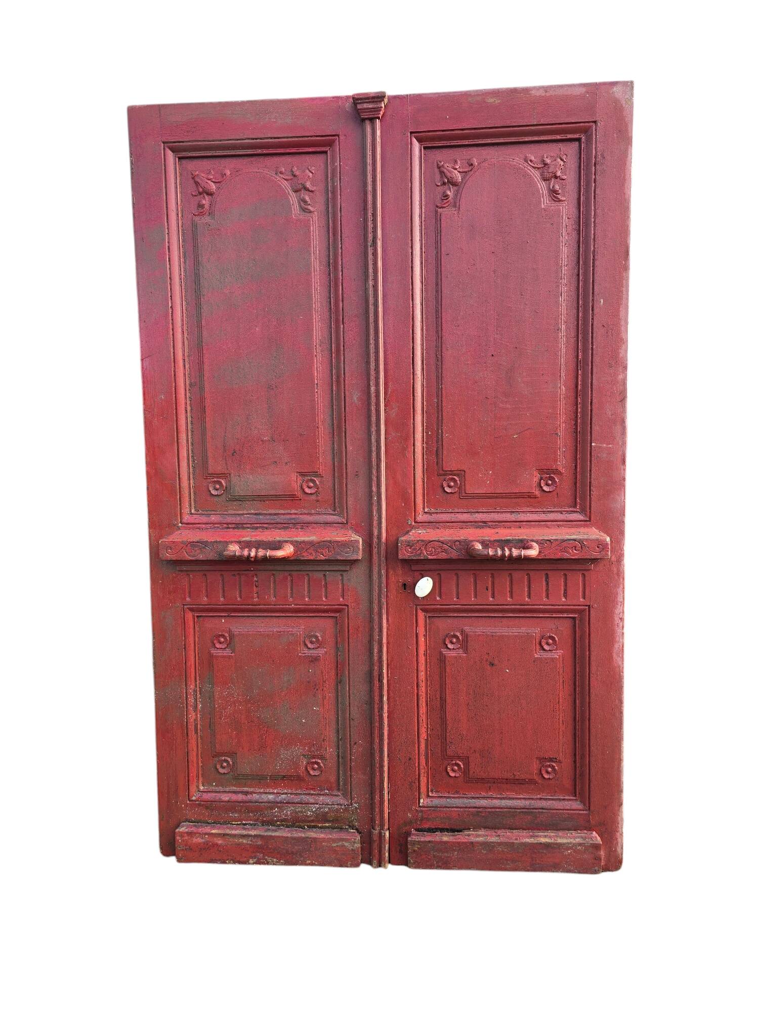 Old double oak front door