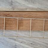 Ancienne étagère String marron et doré, années 60