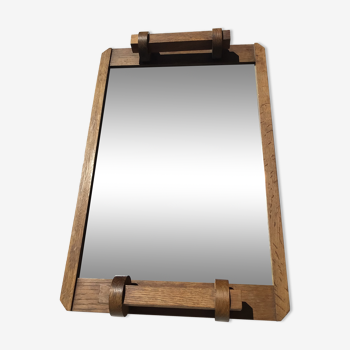 Art deco mirror tray solid wood