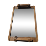 Art deco mirror tray solid wood