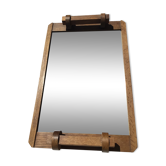 Plateau miroir art déco bois massif