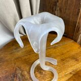 Frosted glass corolla flower vase