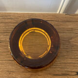 Amber glass ashtray