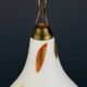 Murano opaline glass pendant lamp from the mid-century by Stilnovo, 1950s.