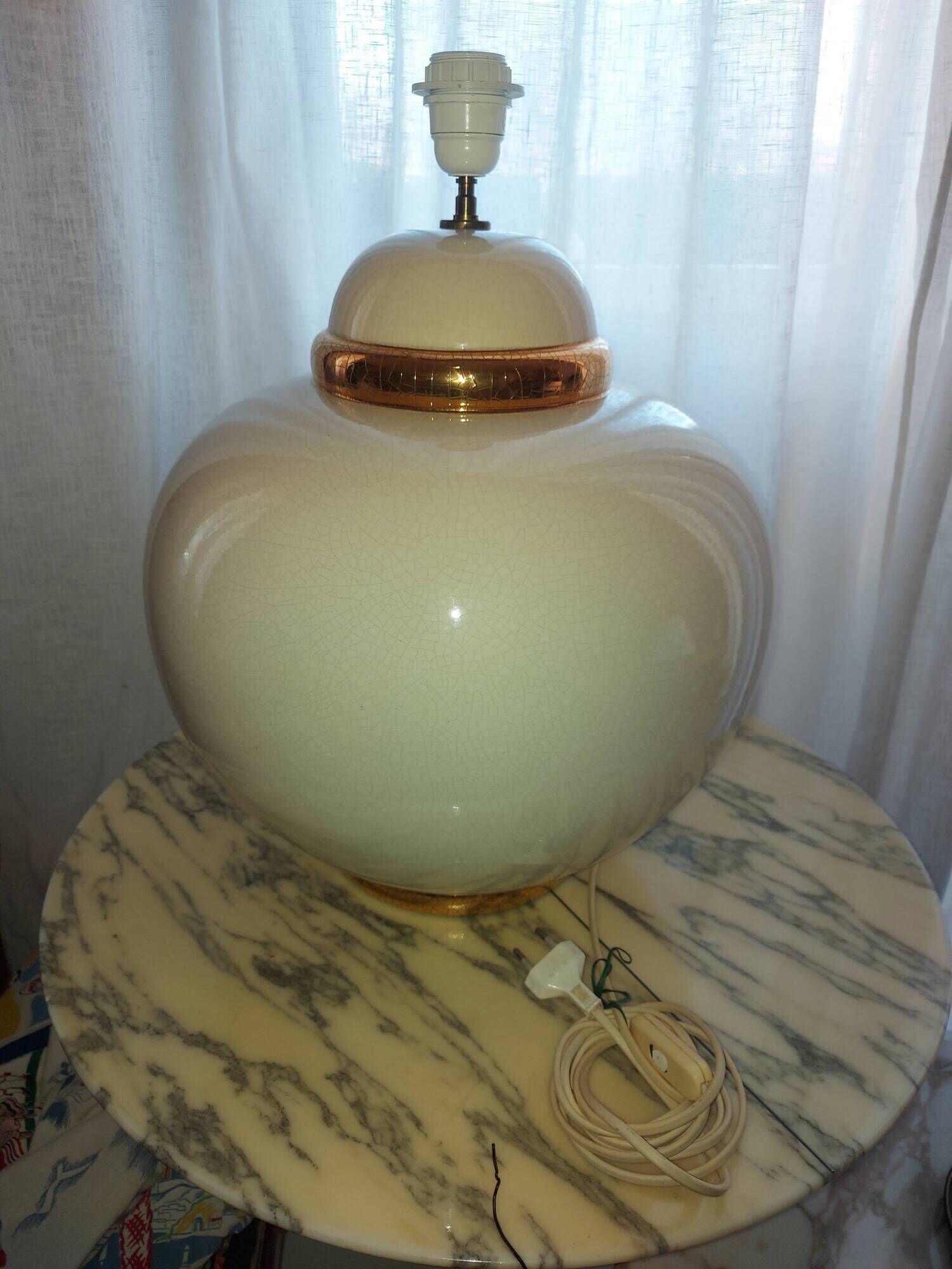 Large ceramic lamp from the 80's KOSTKA