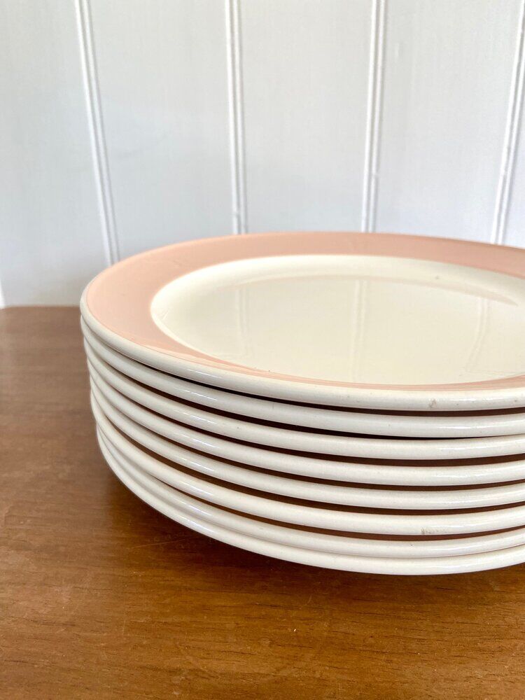 8 Plates Villeroy Boch In Pink Earthenware Santos Service Selency