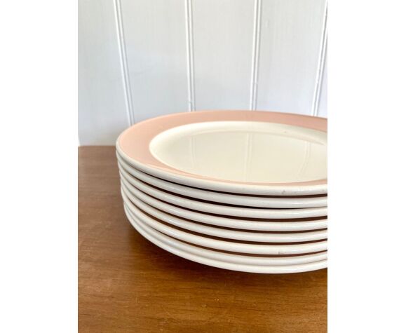 8 Plates Villeroy Boch In Pink Earthenware Santos Service Selency