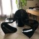 Lot de 3 chaises noir de Verner Panton