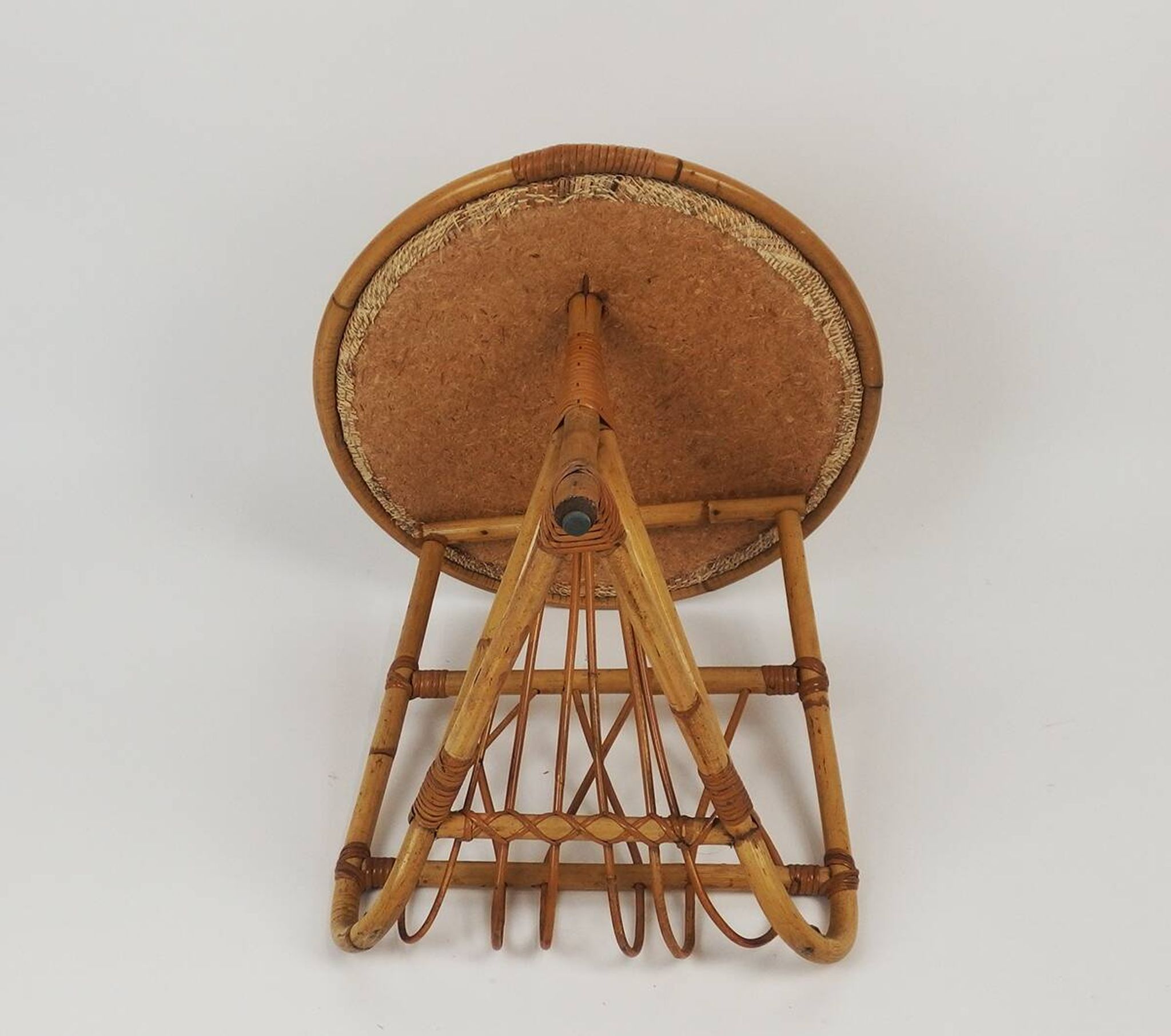 Rattan magazine table