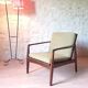 Scandinavian design armchair in solid teak vintage 1960s