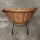 Fauteuil enfant en osier vintage design