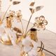 Set of 2 Murano Table Light White Flowers, 1970s