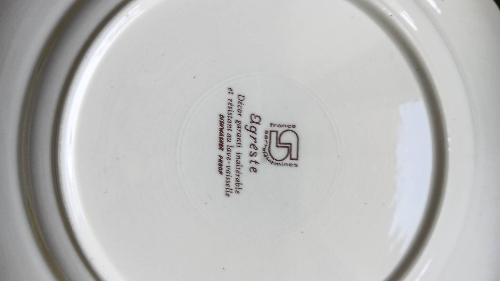 4 Digoin Sarreguemines “Agreste” flower pattern dinner plates