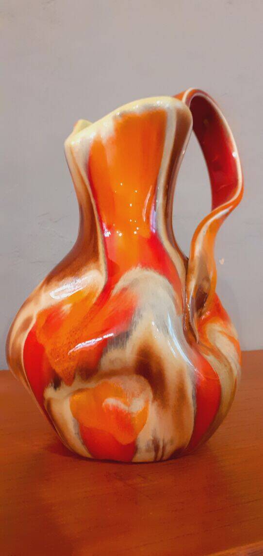 Free-form ceramic pitcher from the 60s Vallauris