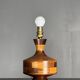 Mid-Century Table Lamp with Geometric Wood Inlay, English, circa 1955–1965