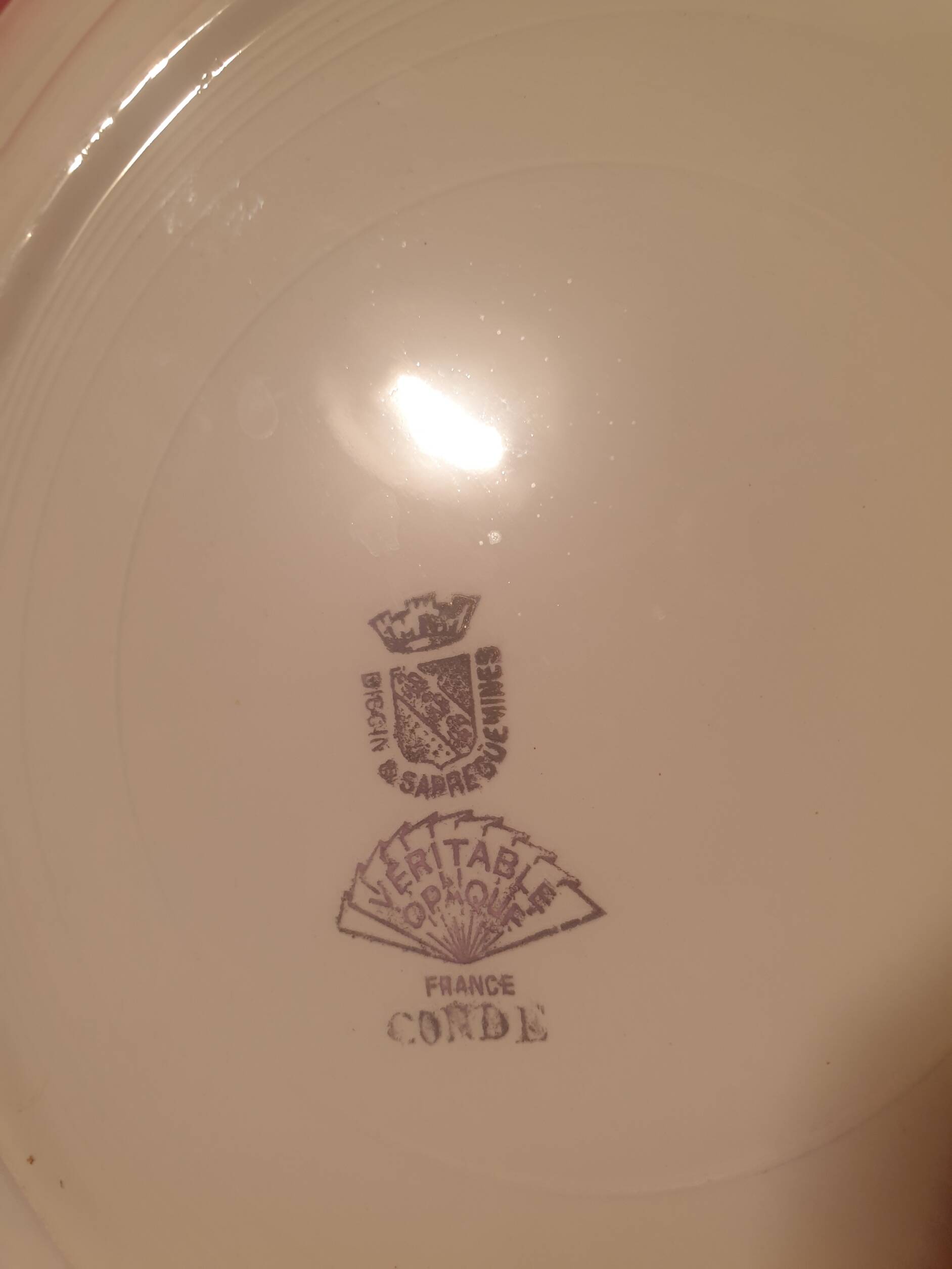 Set of 10 Condé Digoin Sarreguemines dessert plates