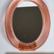Miroir en verre vintage ovale à poser 16 cm