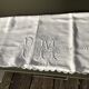 Embroidered sheet PM scalloped edge triple day central seam