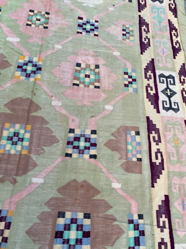 Large flat carpet Durhi India 317x482 cm