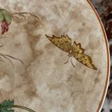 Luneville KG compote dish with poppy and butterfly design.